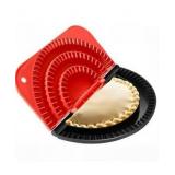 3-in-1 Tortilla Sealer, Quesadilla Maker for 4\"+6\"+8\"Wraps Leak-proof Shark Tooth Design, Adjustable Tortilla for Burritos, Pancakes, Dumplings,Dishwasher Safe (Red)