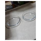 Sweejar 2-pack Glass Pie Pan, 7.5-Inch Round Baking Dish with Non-Stick Coating and Soft Wave Edge for Apple, Pumpkin, and Pot Pies