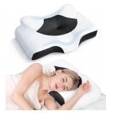 Osteo Cervical Pillow for Neck Pain Relief, Hollow Design Odorless Memory Foam Pillows with Cooling Case, Adjustable Orthopedic Bed Pillow for Sleeping, Support for Side Back Sleepers