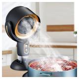 Portable Range Hood, Desktop Range Hood with 2 Speed Exhaust Fan, Detachable Aluminum Filter, Large Oil Collection Cup, Portable Kitchen Exhaust Fan for Indoor BBQ, Hot Pot Camping Trips Home (Gold)