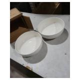 MALACASA Serving Bowls, 114 OZ(10\") Extra Large Salad Bowls Set of 2, Porcelain White Serving Bowls for Salad, Soup, Pasta and Dinner, Large Ceramic Bowl Set for Entertaining, Series REGULAR