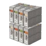 ActCosy 4Pack Sheet Organizers and Storage with Handles  Foldable Linen Closet Storage for King & Queen Sheet Sets  Clear Window & Removable Labels  Dustproof & Space-Saving Design, 4Pack,