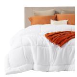 Bedsure Comforter Duvet Insert - Quilted Comforters King Size, All Season Duvet, GentleSoft Down Alternative Bedding, with 8 Tabs, Gifts for Women/Men, White, King 90 x 102 Inches
