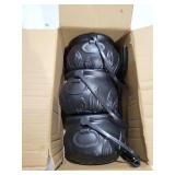 Zddaoole Halloween Cauldrons Serving Bowl Decor,Set of 3 Hanging Black Plastic Cauldron Bowls on Rack,Candy Punch Bowl Halloween Witches Cauldron for Home Kitchen Hocus Pocus Party Decorations Indoor