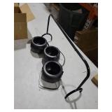 Zddaoole Halloween Cauldrons Serving Bowl Decor,Set of 3 Hanging Black Plastic Cauldron Bowls on Rack,Candy Punch Bowl Halloween Witches Cauldron for Home Kitchen Hocus Pocus Party Decorations Indoor