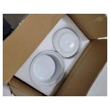 Ceramic White Dog Bowl Set - 6 inch Wide Pet Food & Water Bowls, Elevated Feeding Porcelain with Metal Stand for Indoor Cats and Medium Dog,2 Bowls+1 Stand Set for Wet and Dry Food