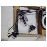 12X Magnifying Glass with Light and Stand, Magnifier with Light Hands Free, Lighted LED Magnifying Lamp Stepless Dimming Magnifying Desk Lamp Dust Cover Design for Crafts Repair Art Close Work