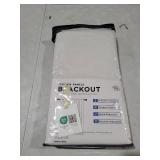 INOVADAY 100% Blackout Curtains for Bedroom, Black Out Curtains 90 Inch Long, Clip Rings Linen Blackout Drapes, Thermal Insulated Room Darkening for Living Room, 2 Panels - Beige,W50xL90