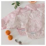 Tiny Twinkle Long Sleeve Bib for Babies & Toddlers | 2-Pack Waterproof Smock Bib for Eating | Machine Washable & Mess-Proof Feeding Essentials | Newborn Shower Gift (Toile,Bows, 6-24M)