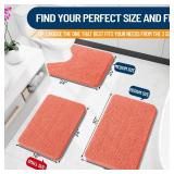 OLANLY Bathroom Rugs 30x20, Extra Soft Absorbent Chenille Bath Rugs, Rubber Backing Quick Dry, Machine Washable Bath Mats for Bathroom Floor, Tub and Shower, Home Decor Accessories, Coral