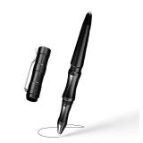Origin-Joy 2 Pack Tactical Pens Self Defense, Military EDC Glass Breaker Pen for Men and Police, Personal Survival Metal Pen with 8 Black G2 Refills (AL03-Black)
