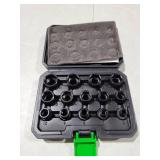 TecoTek 14-Piece 3/8-Inch Drive Metric Low Profile Impact Socket Set, Stubby Socket Set, 6mm-19mm, No Skips Sizes, 6 Point, Cr-Mo, Shorter Socket for Tight Areas