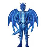 Spooktacular Creations Halloween Blue Dragon Costume for Kids, Boys Halloween Costume with Dragon Wings, Tail and Mask Set for Dress-up Parties