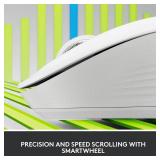 Logitech Signature M550 Wireless Mouse - for Small to Medium Sized Hands, Silent Clicks, Bluetooth, Multi-Device Compatibility - Off White
