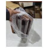 Edergoo Wooden Crates 2 Pack, Rustic Handmade Wood Crate with Handles, Durable Large Wooden Crates for Display & Decor, Brown