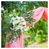 WONICE Artificial Italian Ruscus Greenery Stems, 20 Pack Faux Green Leaf Garland Branches Hanging Greenery Spray for Wedding Bouquet Arch Table Centerpiece Home Decor