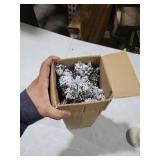 2FT Artificial Christmas Tree with Lights Green Tabletop Christmas Tree with Wooden Stand Lighted Battery Operated Snow Flocked Mini Xmas Pine Tree for Indoor Outdoor Holiday Home Decoration