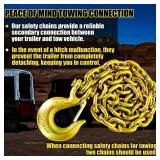 FITHOIST G80 Trailer Safety Chain 36 Inch | Tow Chain with 5/16