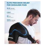 Shoulder Ice Pack Wrap with Triple Coldfocus Expert Gel for Long-Lasting Rotator Cuff Cold Therapy, Shoulder ice Brace Rotator Cuff Cold Therapy for for Pain Relief, Post Recovery (Universal)