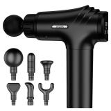 AYURA Massage Gun Deep Tissue, Muscle Massager Gun for Pain Relief, Percussion Massage Gun with 30 Speeds & 6 Heads, Portable Handheld Back Massage Gun for Athlets Men Women