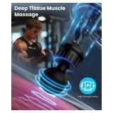 AYURA Massage Gun Deep Tissue, Muscle Massager Gun for Pain Relief, Percussion Massage Gun with 30 Speeds & 6 Heads, Portable Handheld Back Massage Gun for Athlets Men Women
