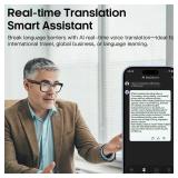 hellibito AI Smart Camera Glasses for Men Women, 4K Photography,1080P HD Video Recording,Real-Time Translation, Open-Ear Audio,Voice Assistant, Lightweight (Black Frame-Blue Light Blocking Lens)