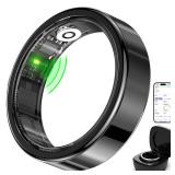 Naughtbaby FitElf 3 Pro Smart Ring Fitness Tracker, Health Sleep Tracker (12(67.8mm), Black)