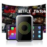 TOGUARDGO 3-in-1 Wireless Carplay Adapter Magic AI Box with Net-Flix YouTube TikTok Upgrade Wired Car Play to Wireless Support USB Drive for iPhone 10+ and Android 13+