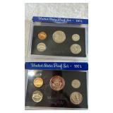 2 sets of 1971 US Proof Sets