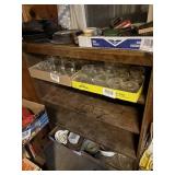 4-shelf wood bookcase (NO contents - shelf only) -- DR