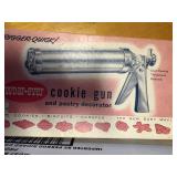 Misc. glassware, cookie gun, corn cob servers -- DR