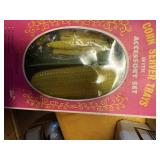 Misc. glassware, cookie gun, corn cob servers -- DR