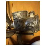 VINTAGE PORCELINE LADELS, PANS, MIXER,GRINDER.......................DR