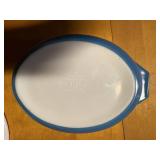 BLUE/WHITE PYREX BOWL WITH LID................DR
