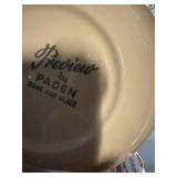 STACK OF VINTAGE MISC, PLATES, SAUCERS, BOWLS......................DR