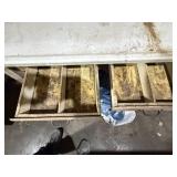 VINTAGE PORCELAIN TOP TABLE W/ 2 DRAWERS..................GAR