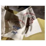 EMBROIDERED TEA TOWELS AND MISC................GAR