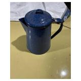 Light blue granite coffee pot -- GAR