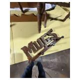 Small stand/table, kerosene light shelf, plate shelf, mug holder -- GAR