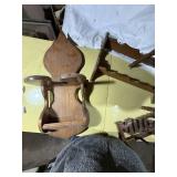 Small stand/table, kerosene light shelf, plate shelf, mug holder -- GAR