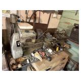 Logan lathe, self-feeding, 6" jaw chuck/4" jaw chuck, 12" x 24" bed