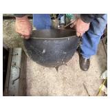 CAST IRON POT - 20" W/CHAIN , GOOD SHAPE..........SHOP