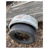 2 WHEEL TRAILER, WINCH, EXTRA TIRE, 5 1/2
