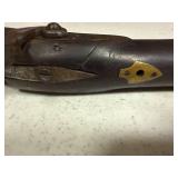 ANTIQUE KENTUCKY LONG PERCUSSION RIFLE W/ FIXED SIGHTS