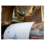 BOX OF MISC, TOASTER, OLD COFFEE POT, BLENDER,  MINI COFFEE POT.........................KTCH