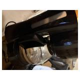 BOX OF MISC, TOASTER, OLD COFFEE POT, BLENDER,  MINI COFFEE POT.........................KTCH