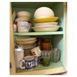 CONTENTS OF CABINETS/PLATES, BOWLS, CUPS.....................KTCH