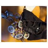 RENDEZVOUS COSTUME ITEMS, VINTAGE SUITCASE AND CONTENTS MOCCASINS, LEATHER BAG, FUR, MISC.........KCHN