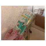 BOX OF MISC VINTAGE GLASSES/ ........................KTCH
