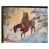 2 paintings - Indian and mountain scene -- NBD